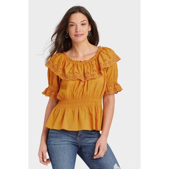 Universal Thread Boho Ruffle Top NWT - Picture 1 of 10